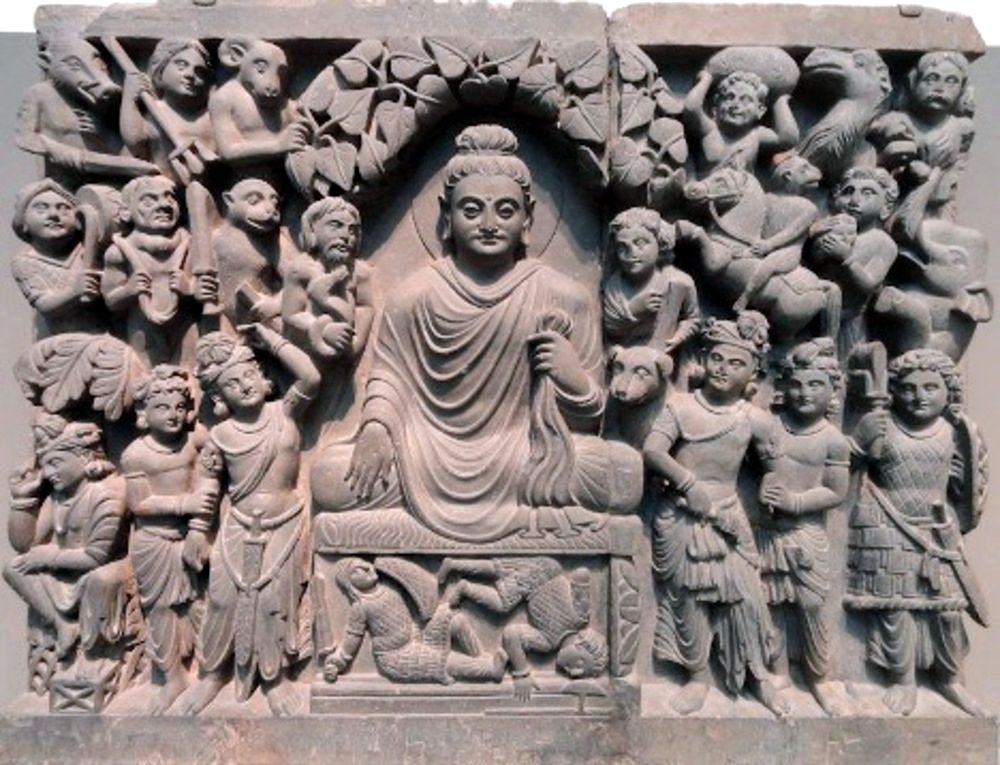 Escenas de la Vida de Buda: Iluminación, Gandhara, s. II-III